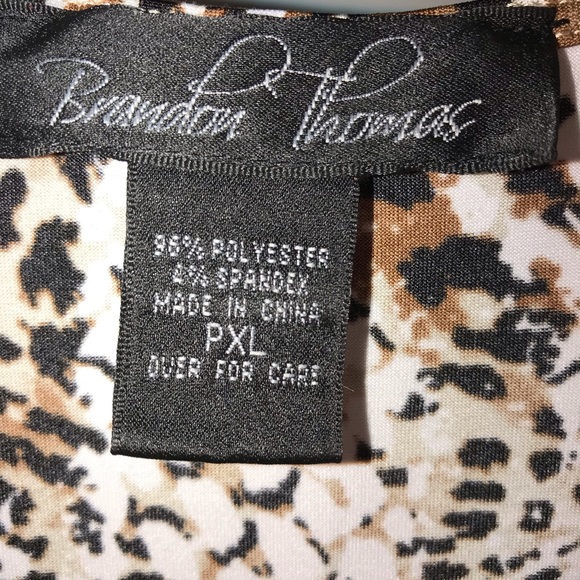 Leopard Ruffle Layers Top, size PXL - Picture 6 of 8